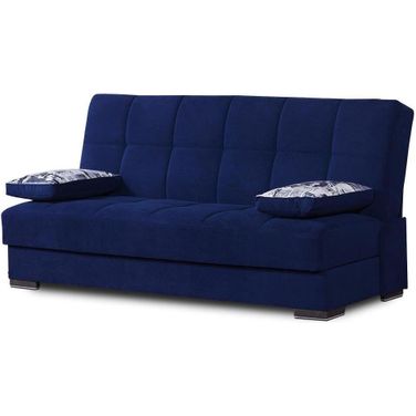 Soho Upholstered Convertible Sofabed with Storage In Blue SOHO-SB-BLU
