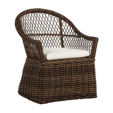 Soho Woven Arm Chair In Linen Dove