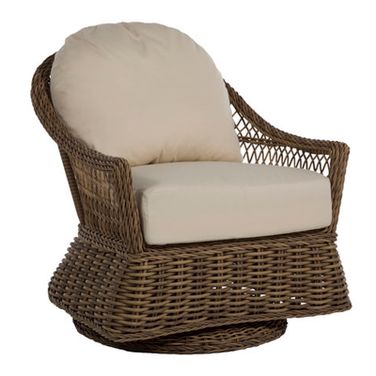 Soho Woven Swivel Glider In Bali Pearl