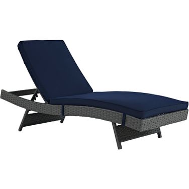 Sojourn Canvas Navy Outdoor Patio Sunbrella Chaise
