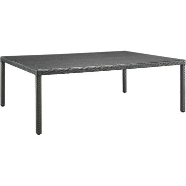 Sojourn 90 Inch Outdoor Patio Dining Table In Chocolate