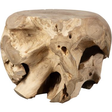 Sola Handcrafted Teak Side Table In Natural