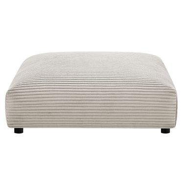 Solace Modular Corduroy Upholstered Ottoman In Almond