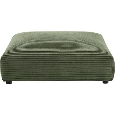 Solace Modular Corduroy Upholstered Ottoman In Fern