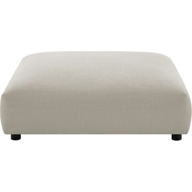 Solace Modular Upholstered Fabric Ottoman In Linen