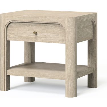 Solano 1-Drawer Nightstand Bedside Table In Weathered Mango