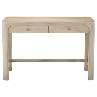 Solano 2-Drawer Makeup Table Vanity Desk In Weathered Mango