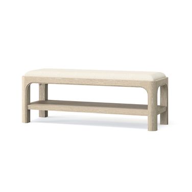 Solano 49-Inch Bedroom Bed End Bench In Weathered Mango