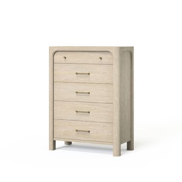 Solano 5-Drawer Bedroom Chest of Drawers In Weathered Mango