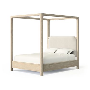 Solano 85-Inch Queen Canopy Bed In Weathered Mango