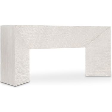 Solaria Console Table with 2 Wooden Pedestal Bases