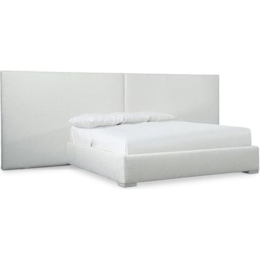 Solaria King Dual Headboard Fully Upholstered Panel Bed