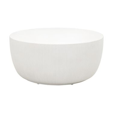 Soleil Fluted Coffee Table In Ivory