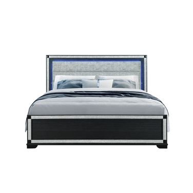 Soleil King Upholstered Bed In Charcoal