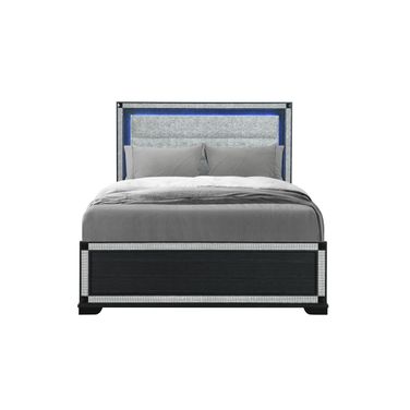 Soleil Queen Upholstered Bed In Charcoal