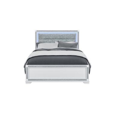 Soleil Queen Upholstered Bed In White