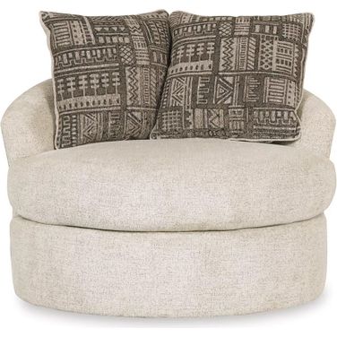 Soletren Swivel Accent Chair In Stone