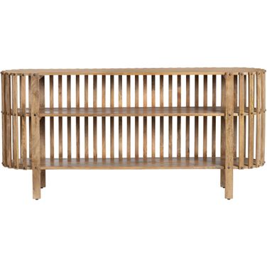 Solid Mango 1 Shelf Sofa/Console Table In Brown