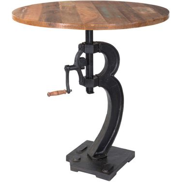 Solid Mango Wood Table In Brown