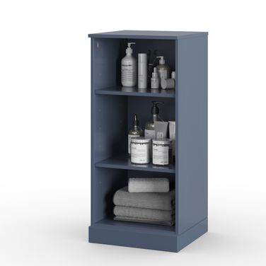 Solid Wood 16.5" Bathroom Storage Cabinet With Adjustable Shelves In Antique Blue