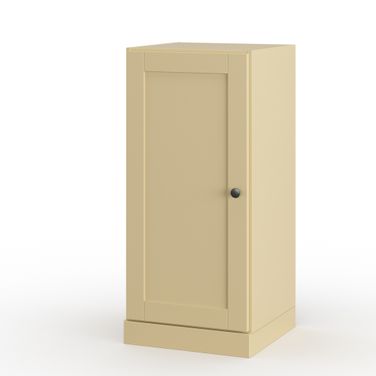 Solid Wood 16.5" Bathroom Storage Cabinet With Shaker Door And Adjustable Shelves In Yellow