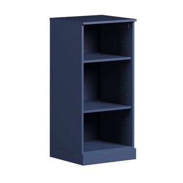 Solid Wood 16.5" Modular Cabinet With Adjustable Shelves In Navy Blue