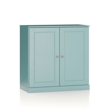 Solid Wood 32" Bathroom Storage Cabinet With Raised Panel Doors And 2-Drawers In Aqua