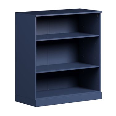 Solid Wood 32" Modular Pantry Cabinet With Adjustable Shelves In Navy Blue