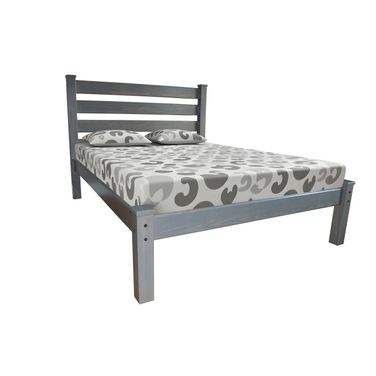 Solid Wood Full Bed Frame In Gray