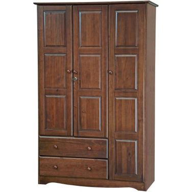Solid Wood Grand Wardrobe In Mocha