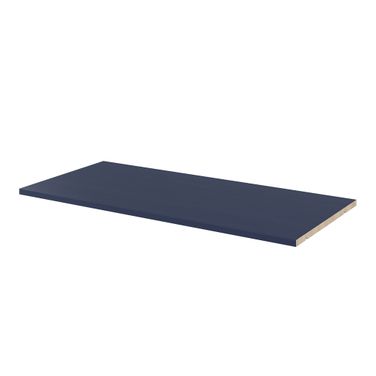 Solid Wood Large Shelf In Navy Blue