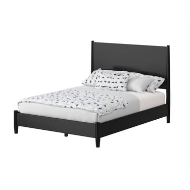 Solid Wood Queen Bed Frame In Black