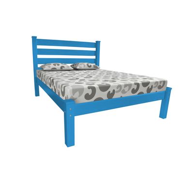 Solid Wood Queen Bed Frame In Caribbean Blue