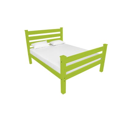 Solid Wood Queen Bed Frame In Lime Green