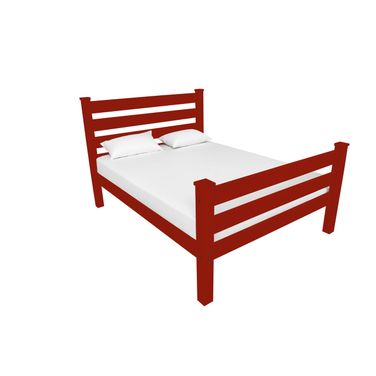 Solid Wood Queen Bed Frame In Red