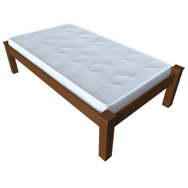 Solid Wood Twin Bed Frame In Brown