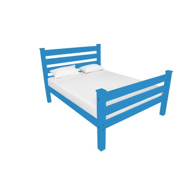 Solid Wood Twin Bed Frame In Caribbean Blue