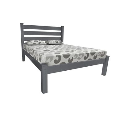 Solid Wood Twin Bed Frame In Gray