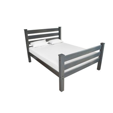 Solid Wood Twin Bed Frame In Gray