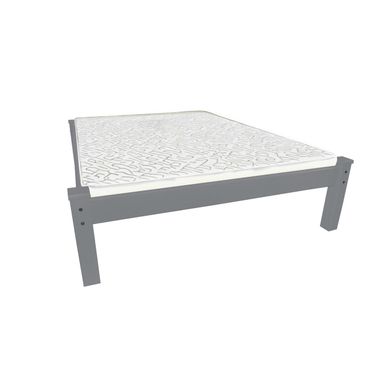 Solid Wood Twin Bed Frame In Gray