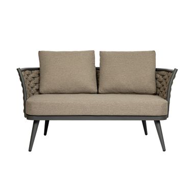 Solna Outdoor Loveseat In Taupe