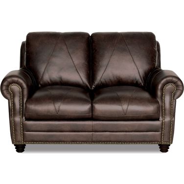 Solomon Italian Leather Loveseat (Choca)