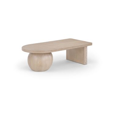 Solum Ash Wood and Oak Veneer Coffee Table In Natural
