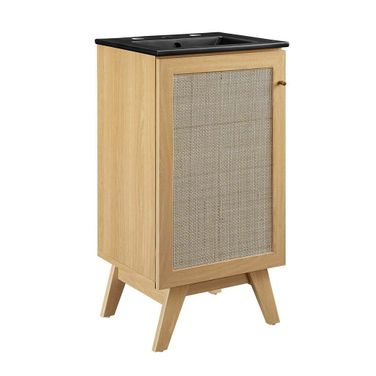Soma 18 Inch Bathroom Vanity In Oak and Black