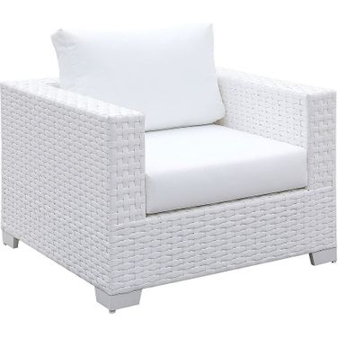 Somani White Arm Chair