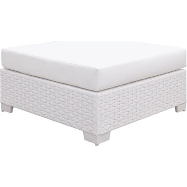 Somani White Large Ottoman