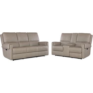 Somers Power Living Room Set with Power Headrest In Gray