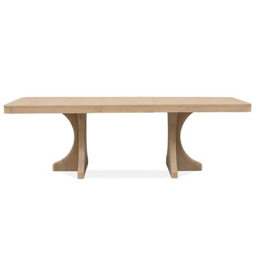 Somerset Extendable Trestle Dining Table In Butternut
