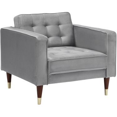 Somerset Gray Velvet Mid Century Modern Club Chair