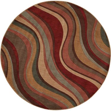 Somerset Multicolor 5'6" x 5'6" Round Modern Area Rug
